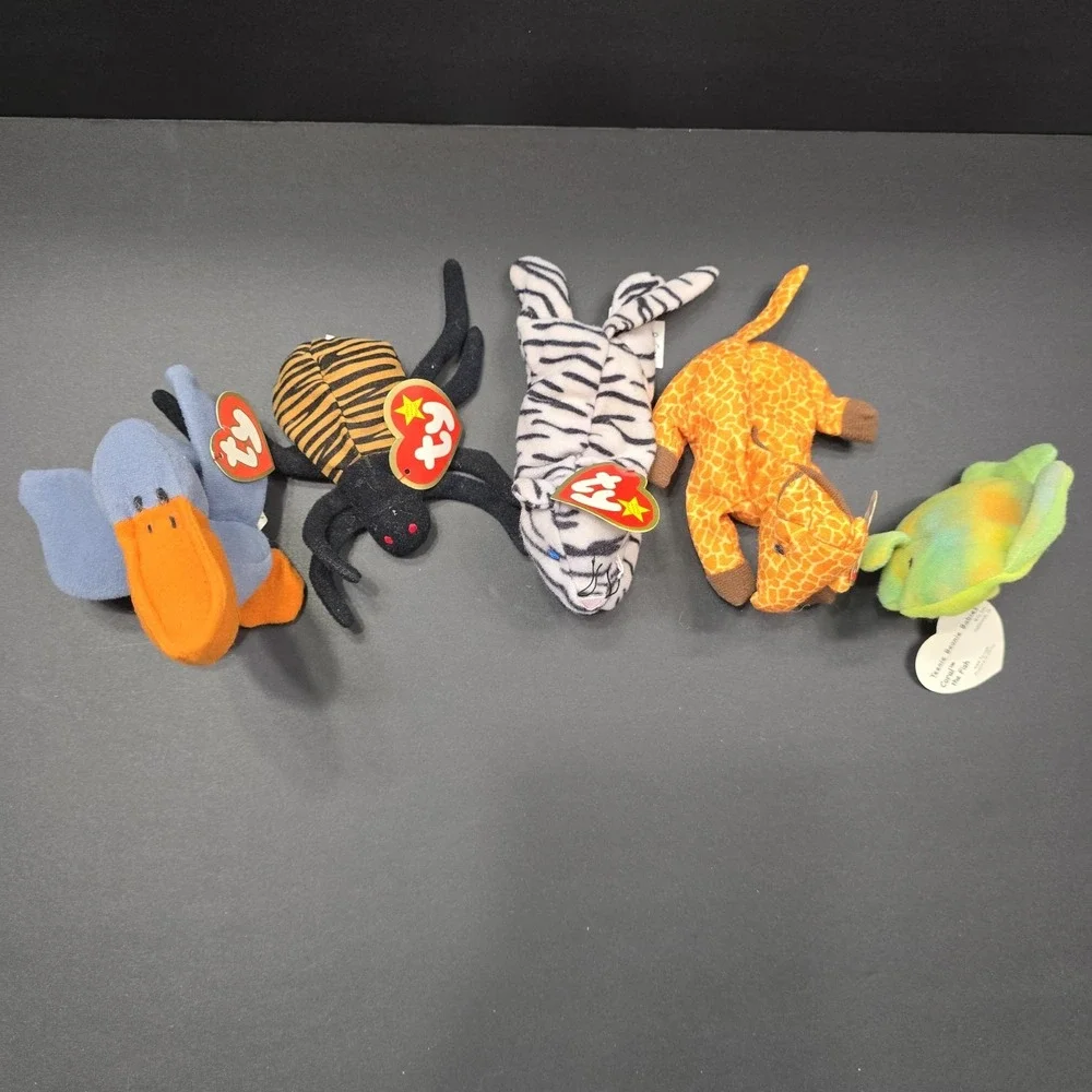 Teenie Tiny Beanie Babies Twigs Spinner‎ Blizz Coral Scoop